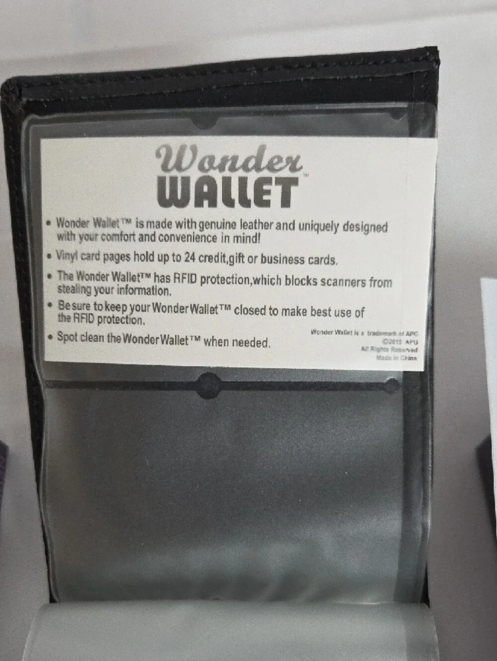 Genuine Leather Money Clip - Black